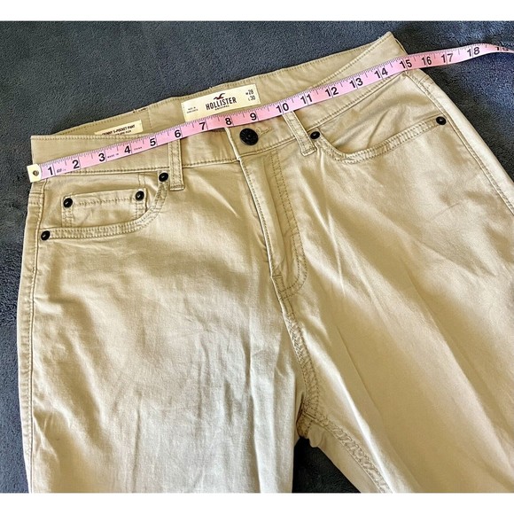 Hollister Pants Mens Skinny 5 Pocket Flex Tan 28x30 Lightly Worn - Picture 3 of 6